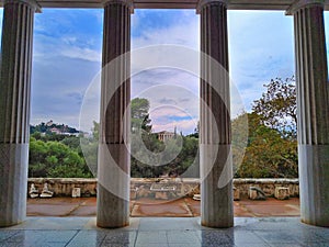 Athens AgorÃÂ  view of Hephaestus temple photo